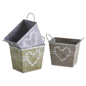 Photo GCO3090 : Rectangular patinated metal basket