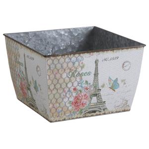 Photo GCO3140 : Square galvanized metal basket