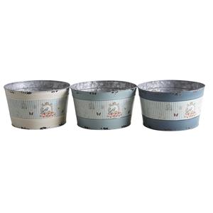 Photo GCO3400 : Galvanized metal round basket