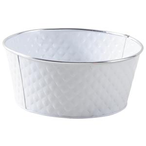 Photo GCO3510 : White lacquered metal basket