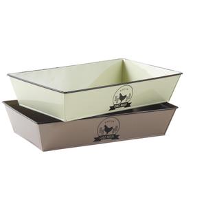 Photo GCO3680 : Rectangular metal basket 2 assorted colors