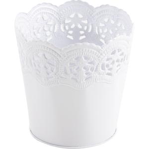 Photo GCP1821 : Round white metal basket