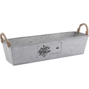 Photo GJA1533 : Zinc flower planter with rope handles