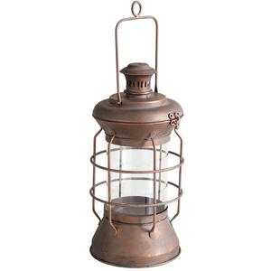 Photo GLA1210V : Lanterne ronde en métal cuivré et verre