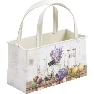 Photo GPA1300 : Panier en métal laqué motif Provence