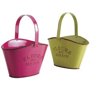 Photo GPA1320 : Lacquered zinc basket with handle