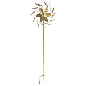 Photo JAC1410 : Eolienne en métal laqué ocre antique