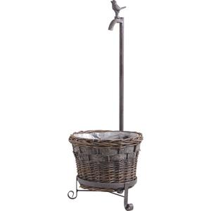 Photo JCP3520P : Natural willow basket with metal stand