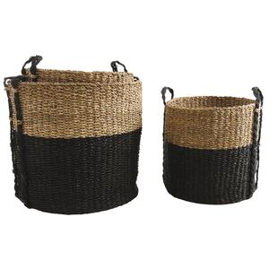 Photo JCP363S : Natural and black stained seagrass pot covers