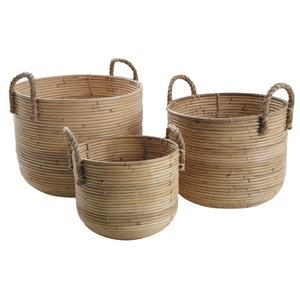 Photo JCP377S : Round pulut rattan flower pot covers