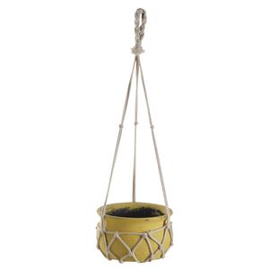 Photo JMA1180 : Yellow ceramic plant hanger