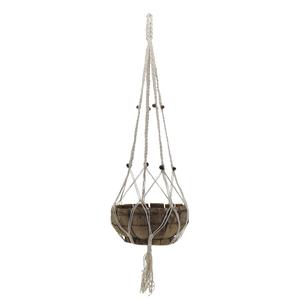 Photo JMA1210 : White jute macramé plant hanger