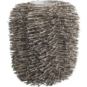 Photo JVA1270 : Grey willow and zinc vase