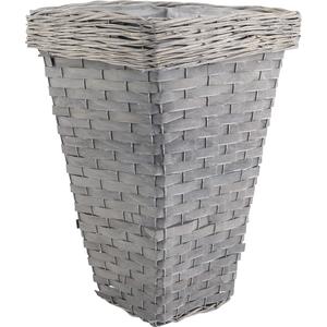 Photo JVA1400P : Grey wood and willow square vase