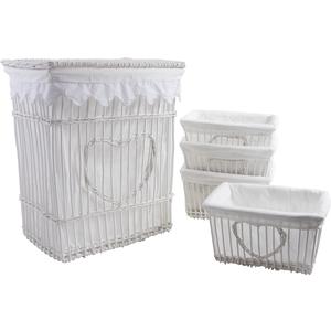 Photo KLI287SC : Willow laundry basket + 4 baskets