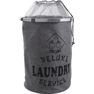 Photo KLI3130C : Tergal and aluminium laundry basket