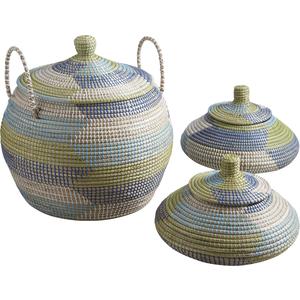 Photo KLI317S : Seagrass round baskets