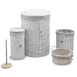 Photo KLI320SC : Split willow laundry basket + 3 baskets