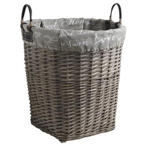 Photo KLI3260C : Grey willow laundry basket