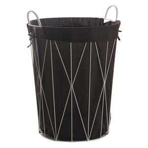 Photo KLI3310C : Metal and cotton laundry basket