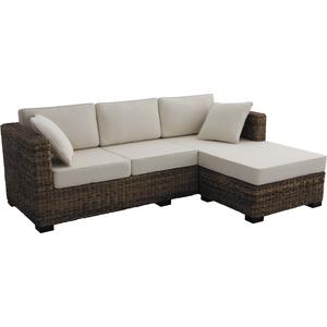 Photo MCA1340C : Banana sofa with movable extension stool