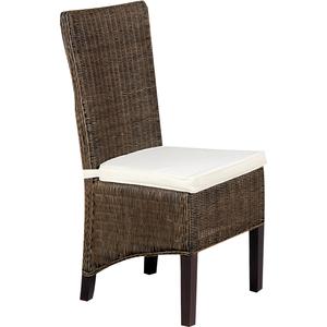 Photo MCH1190C : Rattan core and mahogany dining chair