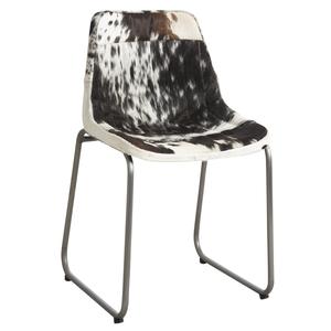 Photo MCH1410C : Black and white cow skin chair