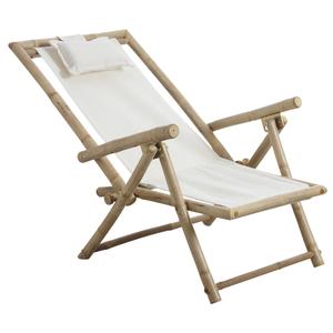 Photo MCL1100 : Chaise relax pliante en bambou