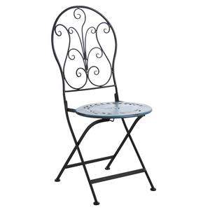 Photo MCT1211 : Blue metal folding terrace chair