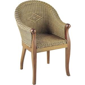 Photo MFA1140 : Rattan core and mahogany armchair