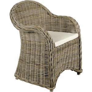 Photo MFA1880C : Grey pulut rattan armchair