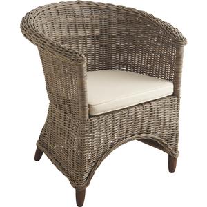 Photo MFA2190C : Fauteuil en poelet gris