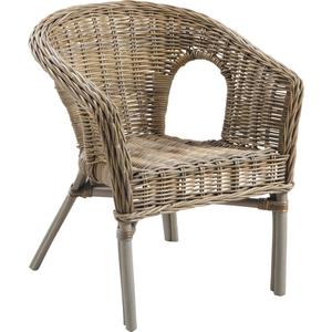 Photo MFA2330 : Grey pulut rattan armchair