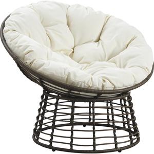 Photo MFA2380C : Fauteuil papasan en polyrésine et acier