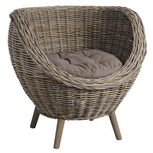 Photo MFA2460C : Fauteuil oeuf en poelet gris