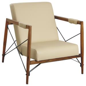 Photo MFA2610C : Solid suar wood and metal armchair Alice