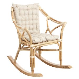 Photo MRO1180C : Rocking-chair en rotin naturel
