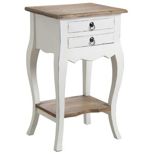 Photo MTN1120 : White mahogany nightstand