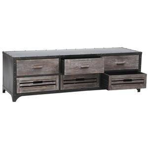 Photo MTV1060 : Metal and wood TV stand