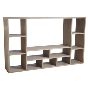 Photo MTV1100 : Grey spruce wood TV stand