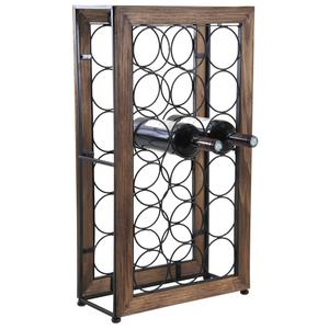 Photo NCA1320 : Metal and wood bottle rack