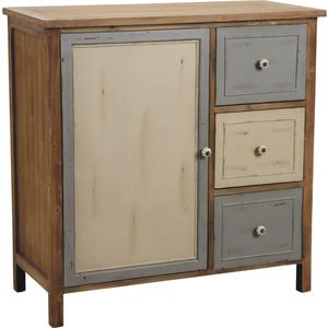 Photo NCM2550 : Pine wood chest with 3 drawers and 1 door