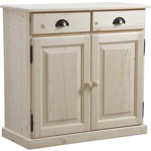 Photo NCM2640 : Raw wood sideboard 2 doors 2 drawers