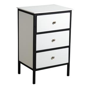 Photo NCM3070 : Wood and metal chest of 3 drawers