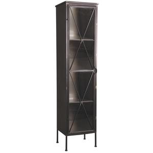 Photo NCM3170V : Metal and glass cupboard 1 door