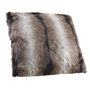 Photo NCO1820C : Coussin brun en fausse fourrure
