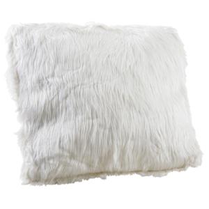 Photo NCO1840C : Coussin blanc imitation fourrure
