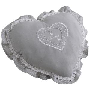Photo NCO1990 : Heart-shaped grey cushion