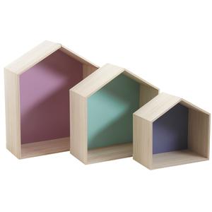 Photo NEM123S : House-shaped wall shelves