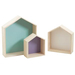 Photo NEM127S : House-shaped wall shelves